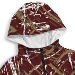 personalized texas state bobcats brushstroke pattern maroon windbreaker jacket best selling