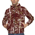 personalized texas state bobcats brushstroke pattern maroon windbreaker jacket best selling