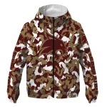 personalized texas state bobcats camouflage mashup maroon windbreaker jacket best selling