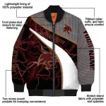 personalized texas state bobcats electric flash maroon bomber jacket best selling