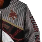 personalized texas state bobcats electric flash maroon bomber jacket best selling