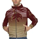 personalized texas state bobcats pattern layers maroon windbreaker jacket best selling