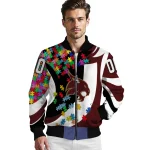 personalized texas state bobcats stars and stripes slashes maroon bomber jacket best selling