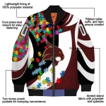 personalized texas state bobcats stars and stripes slashes maroon bomber jacket best selling