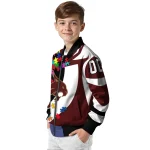 personalized texas state bobcats stars and stripes slashes maroon bomber jacket best selling