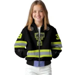 personalized texas tech red raiders heartbeat accent black green bomber jacket best selling