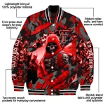 personalized texas tech red raiders skull horde red varsity jacket best selling