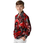 personalized texas tech red raiders skull horde red varsity jacket best selling