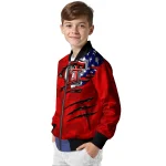 personalized texas tech red raiders usa flag claws red bomber jacket best selling