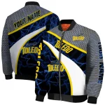 personalized toledo rockets electric flash blue bomber jacket best selling