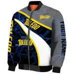 personalized toledo rockets electric flash blue bomber jacket best selling