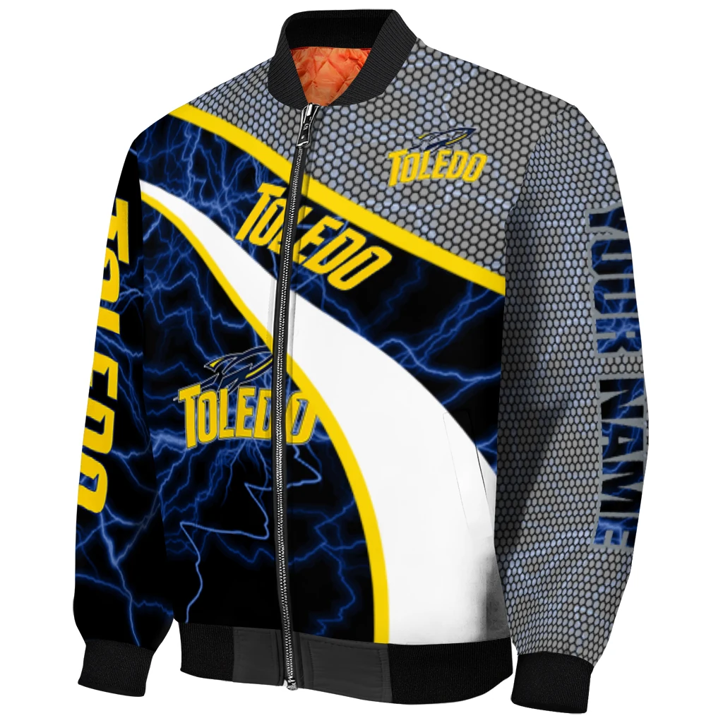 personalized toledo rockets electric flash blue bomber jacket fashion forward personalized toledo rockets electric flash blue bomber jacket fashion forward
