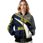 personalized toledo rockets electric flash blue bomber jacket best selling