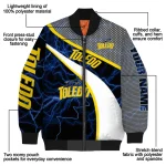 personalized toledo rockets electric flash blue bomber jacket best selling