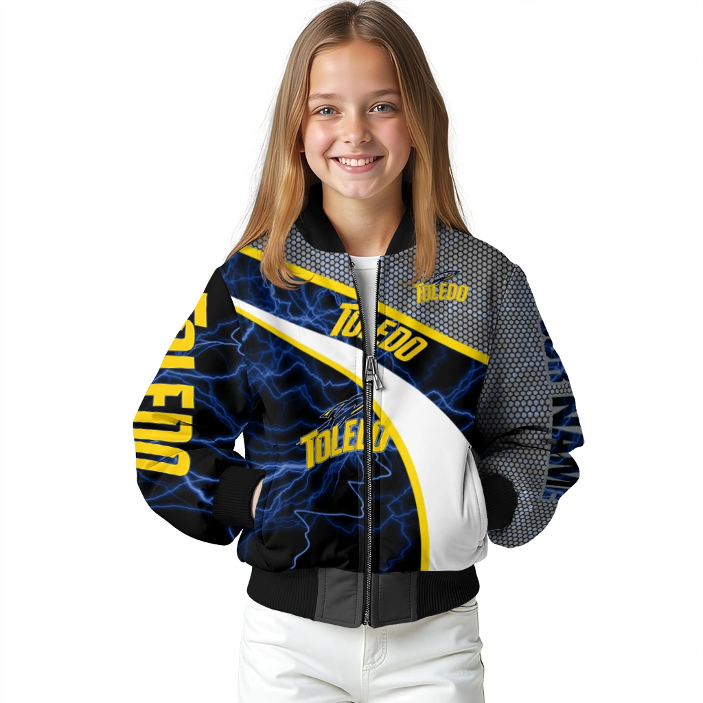 personalized toledo rockets electric flash blue bomber jacket top rated personalized toledo rockets electric flash blue bomber jacket top rated