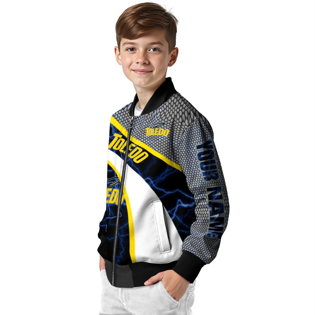 personalized toledo rockets electric flash blue bomber jacket trendy personalized toledo rockets electric flash blue bomber jacket trendy