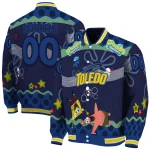 personalized toledo rockets spongebob playtime blue varsity jacket best selling