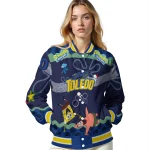personalized toledo rockets spongebob playtime blue varsity jacket best selling