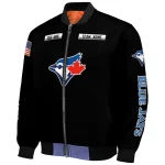 personalized toronto blue jays american flag skull black bomber jacket best selling