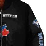 personalized toronto blue jays american flag skull black bomber jacket best selling