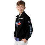 personalized toronto blue jays american flag skull black bomber jacket best selling