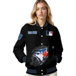 personalized toronto blue jays claw fragment black varsity jacket best selling