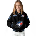 personalized toronto blue jays claw fragment black varsity jacket best selling