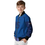 personalized toronto blue jays team patch blue bomber jacket best selling