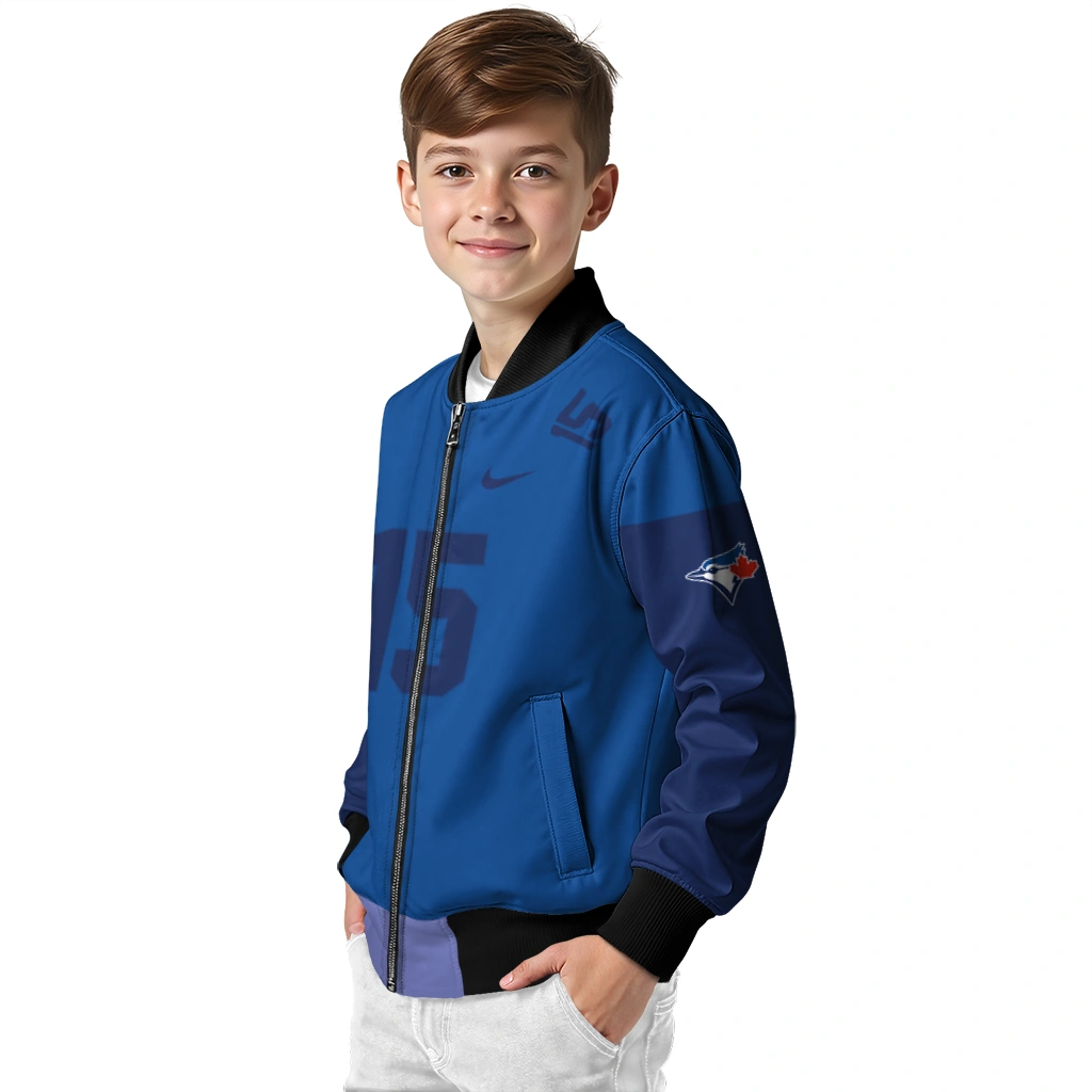 personalized toronto blue jays team patch blue bomber jacket trendy personalized toronto blue jays team patch blue bomber jacket trendy