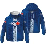 personalized toronto blue jays tribal swirls blue windbreaker jacket best selling