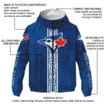personalized toronto blue jays tribal swirls blue windbreaker jacket best selling
