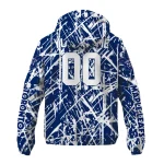 personalized toronto maple leafs brushstroke pattern blue windbreaker jacket best selling
