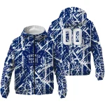 personalized toronto maple leafs brushstroke pattern blue windbreaker jacket best selling