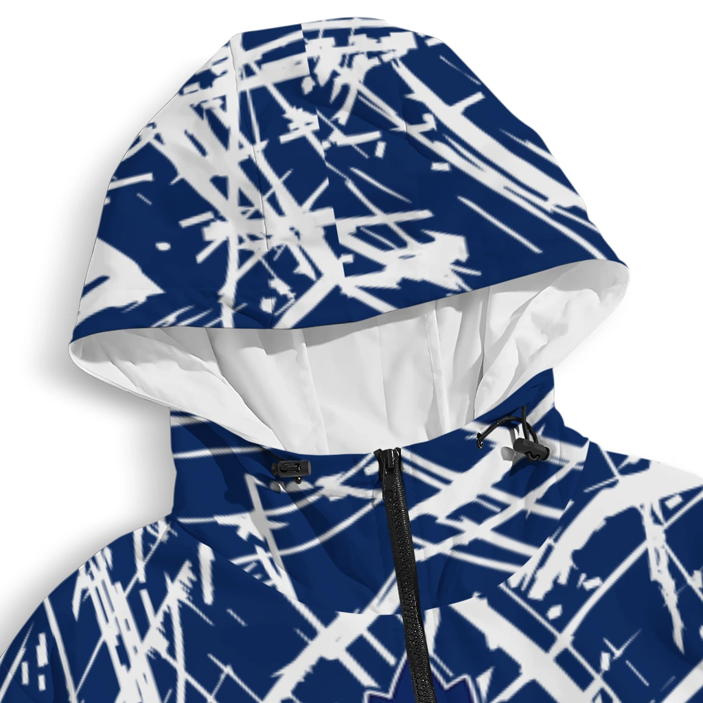 personalized toronto maple leafs brushstroke pattern blue windbreaker jacket premium grade personalized toronto maple leafs brushstroke pattern blue windbreaker jacket premium grade