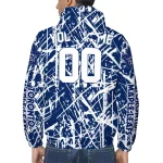 personalized toronto maple leafs brushstroke pattern blue windbreaker jacket best selling