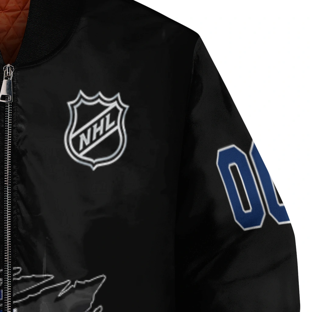 personalized toronto maple leafs claw cut black bomber jacket premium grade personalized toronto maple leafs claw cut black bomber jacket premium grade