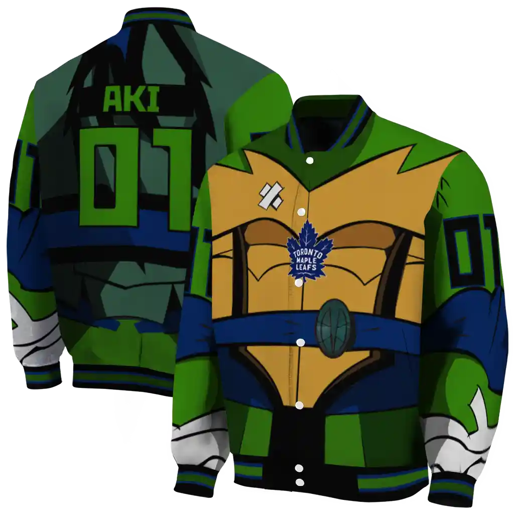 personalized toronto maple leafs turtle armor varsity jacket fashion forward personalized toronto maple leafs turtle armor varsity jacket fashion forward