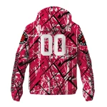 personalized toronto raptors brushstroke pattern red windbreaker jacket best selling