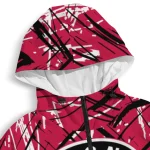 personalized toronto raptors brushstroke pattern red windbreaker jacket best selling