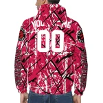 personalized toronto raptors brushstroke pattern red windbreaker jacket best selling