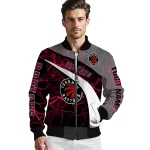 personalized toronto raptors electric flash red bomber jacket best selling