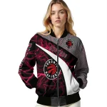 personalized toronto raptors electric flash red bomber jacket best selling
