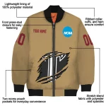 personalized troy trojans claw effect beige bomber jacket best selling