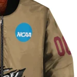 personalized troy trojans claw effect beige bomber jacket best selling