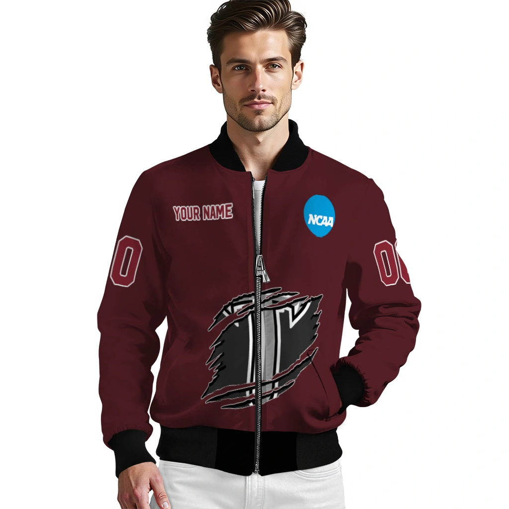 personalized troy trojans claw mark red bomber jacket high quality personalized troy trojans claw mark red bomber jacket high quality