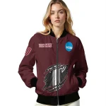 personalized troy trojans claw mark red bomber jacket best selling