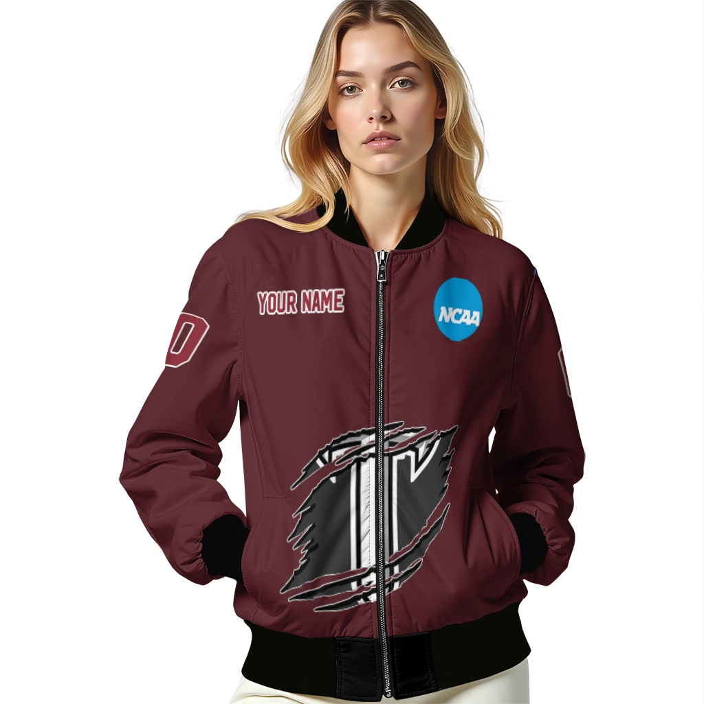 personalized troy trojans claw mark red bomber jacket latest model personalized troy trojans claw mark red bomber jacket latest model