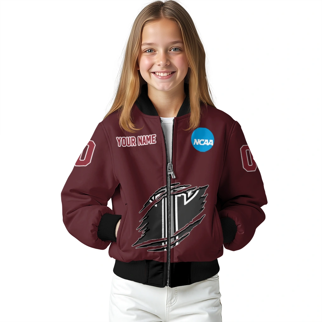 personalized troy trojans claw mark red bomber jacket top rated personalized troy trojans claw mark red bomber jacket top rated