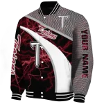 personalized troy trojans electric flash red varsity jacket best selling