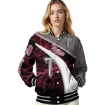 personalized troy trojans electric flash red varsity jacket best selling